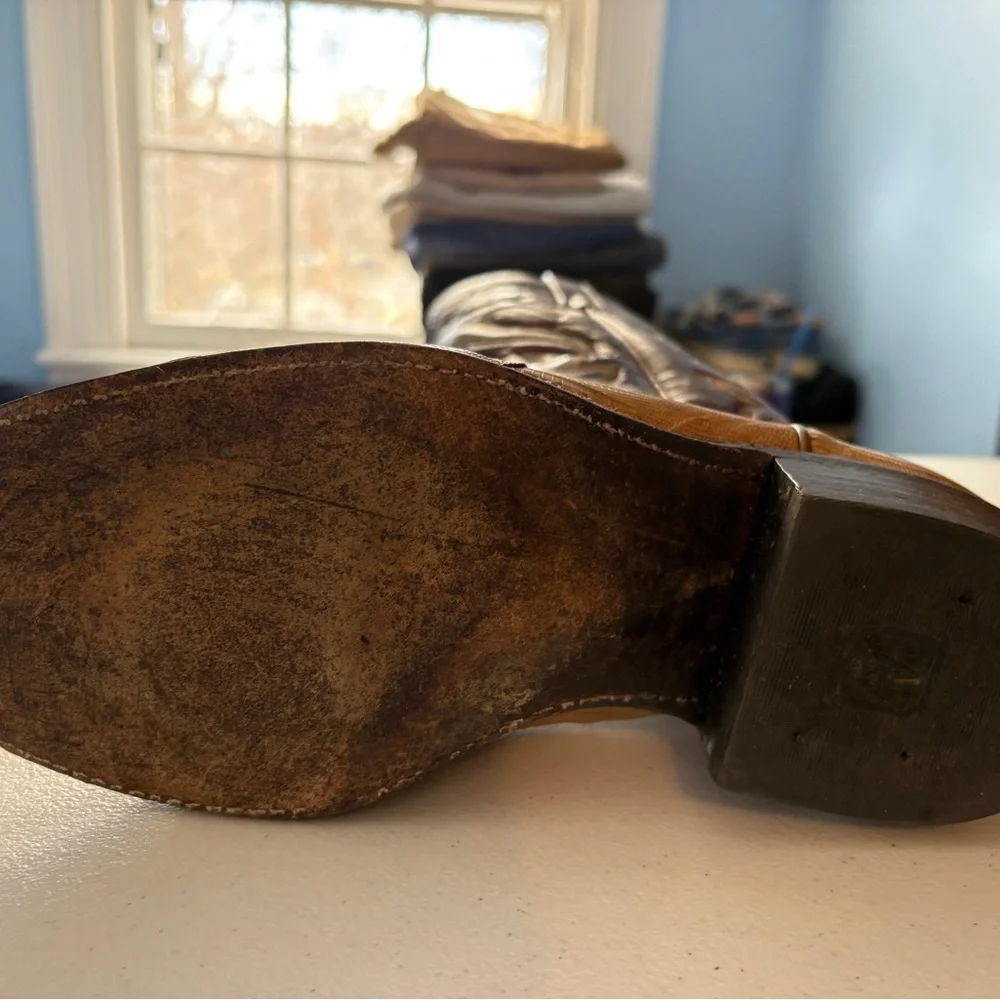 Dan Post Two-Tone Western Boots - Brown and Cream - Picture 6 of 6